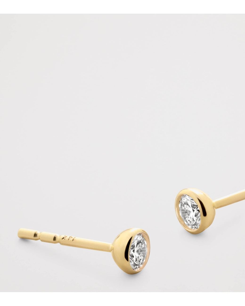 Monica Vinader Metallic And Diamond Essentials Stud Earrings