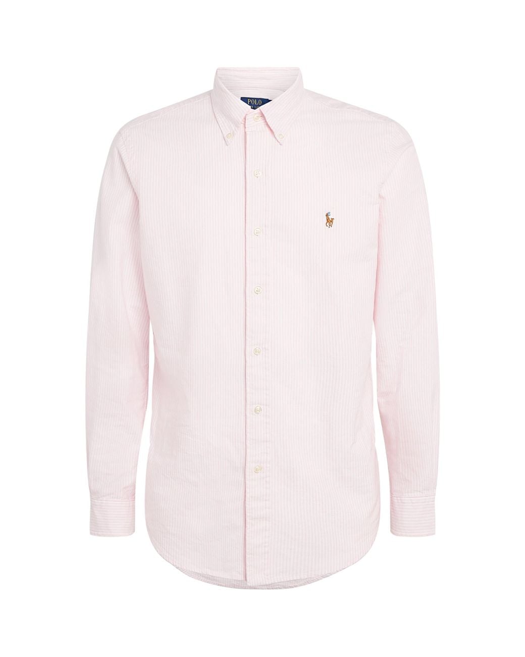 Polo Ralph Lauren Pink Cotton Stripe Oxford Shirt for men
