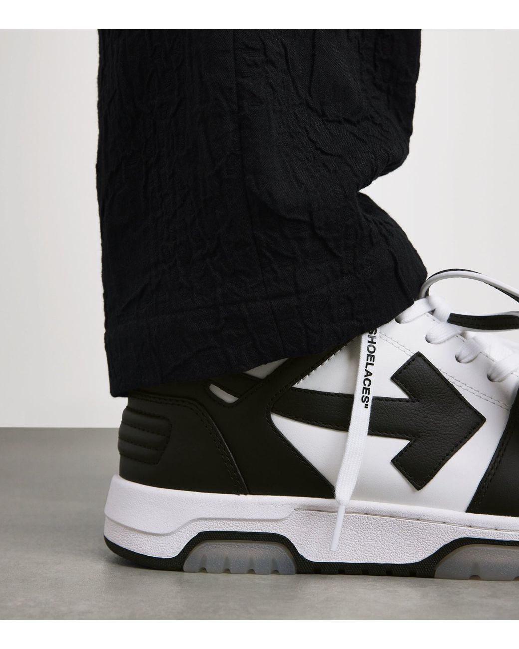 Off-White c/o Virgil Abloh Black Leather Out Of Office Sneakers for men