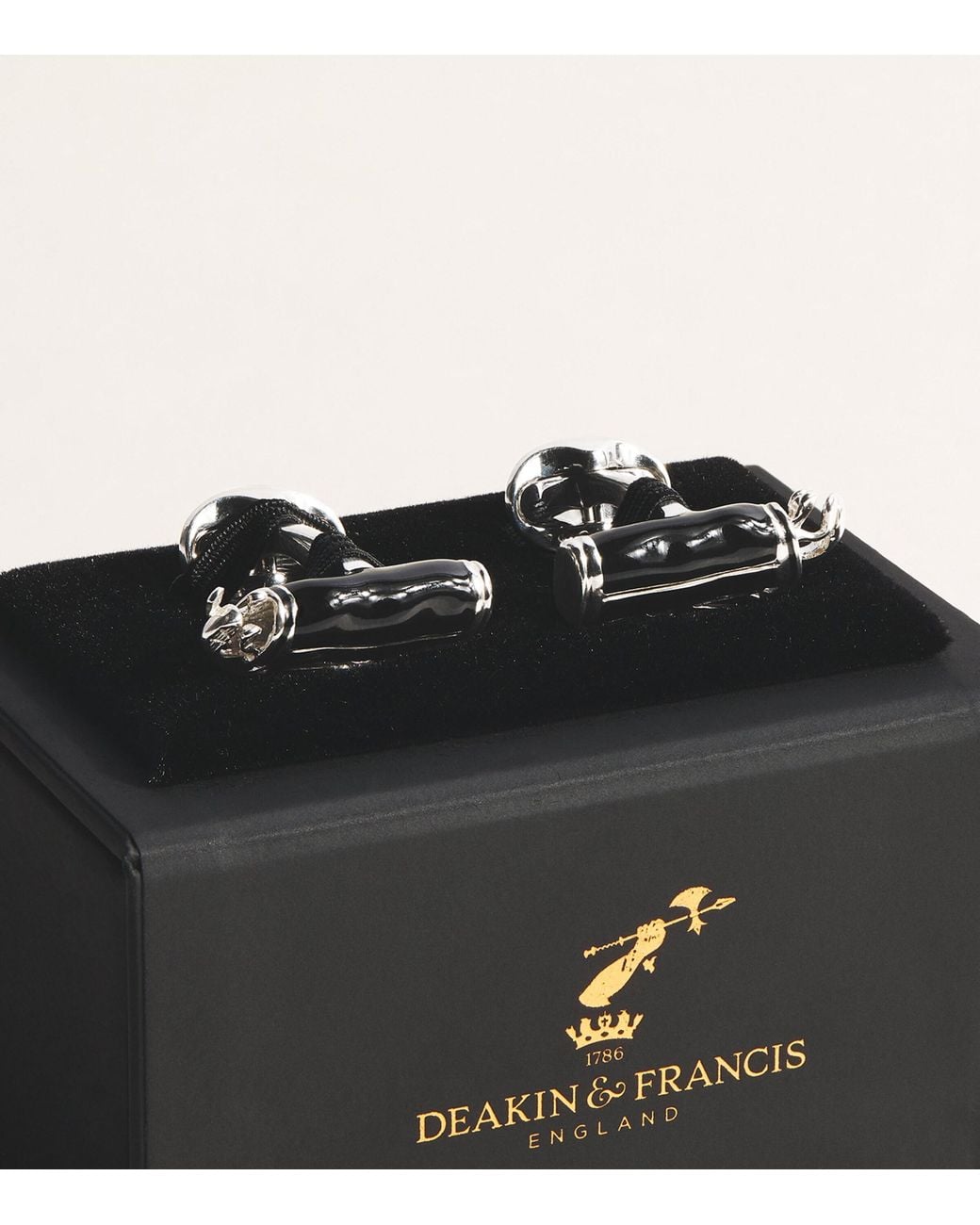 Deakin & Francis Natural Sterling And Enamel Golf Cufflinks for men