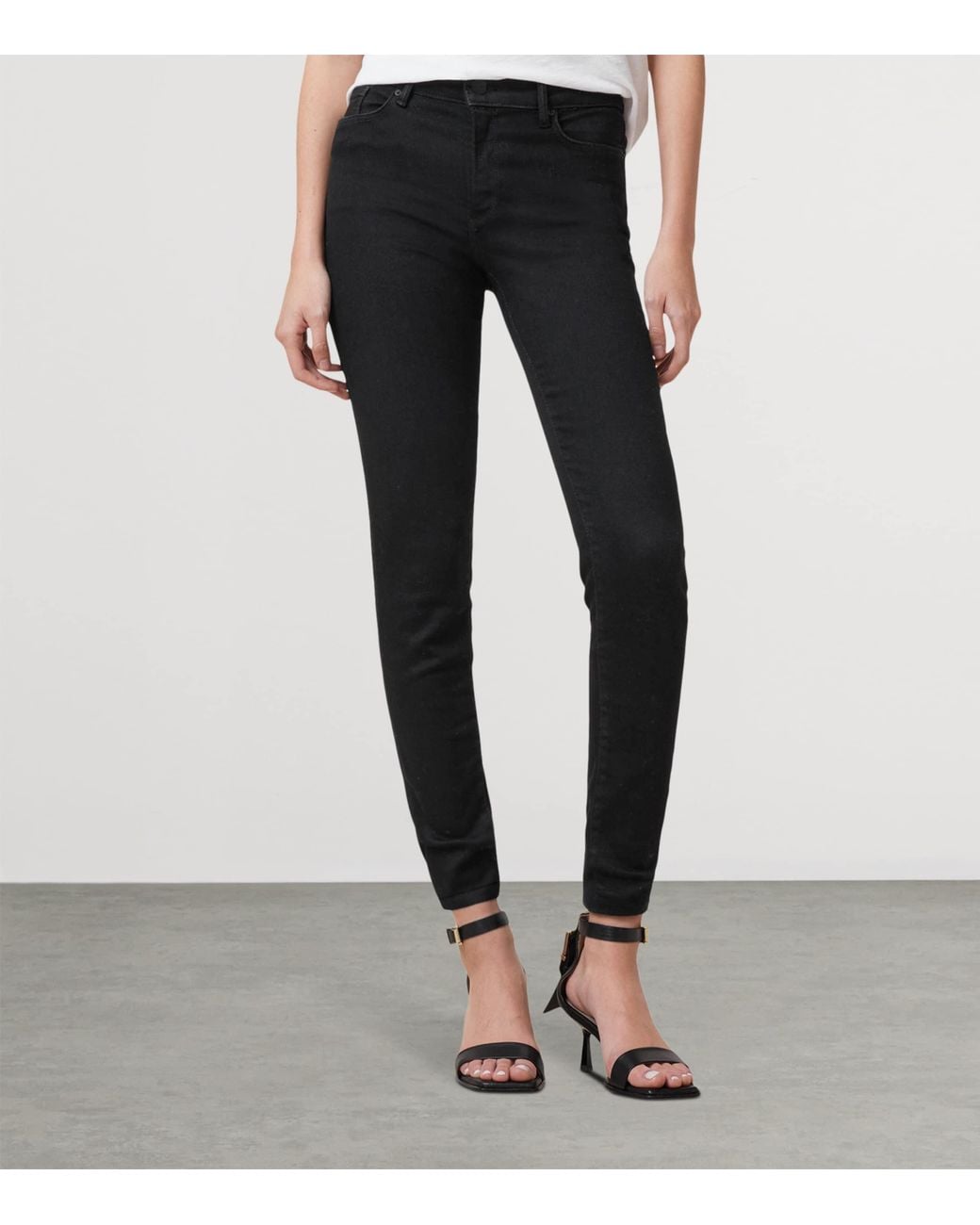 AllSaints Black Miller Size Me Skinny Jeans