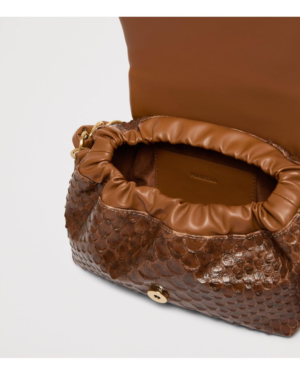 Marella Brown Medium Le Muse Clutch Bag
