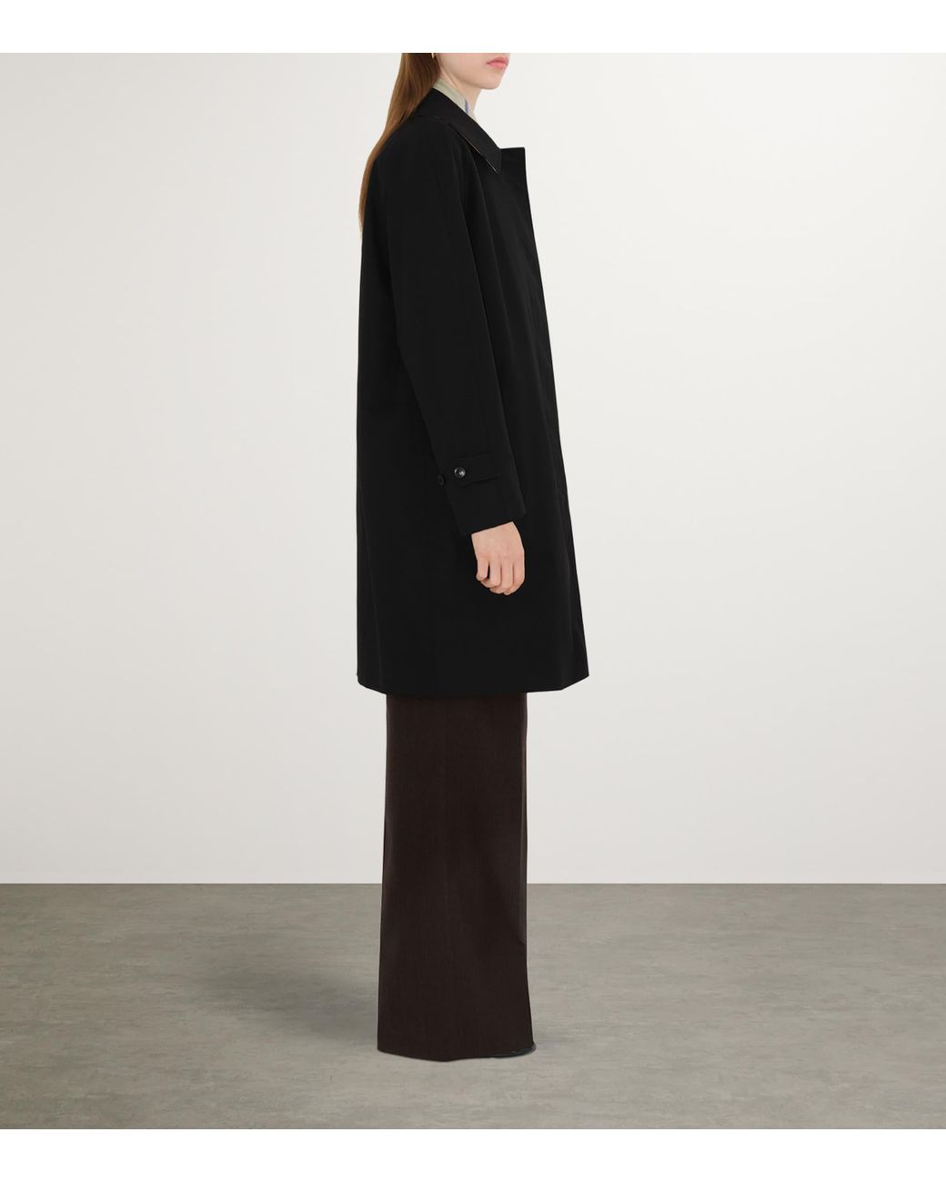 Burberry Black Gabardine Camden Car Coat
