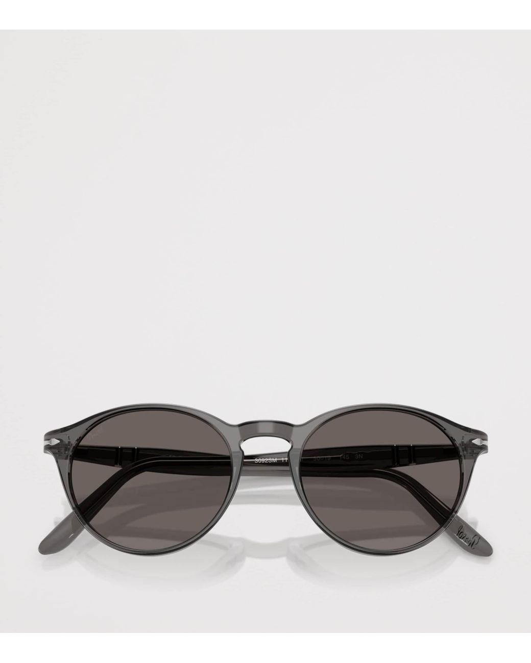 Persol Gray Po3092Sm Round Sunglasses for men