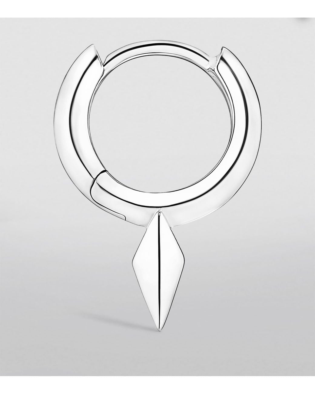 Maria Tash Metallic Faceted Single Short Spike Hoop Earring