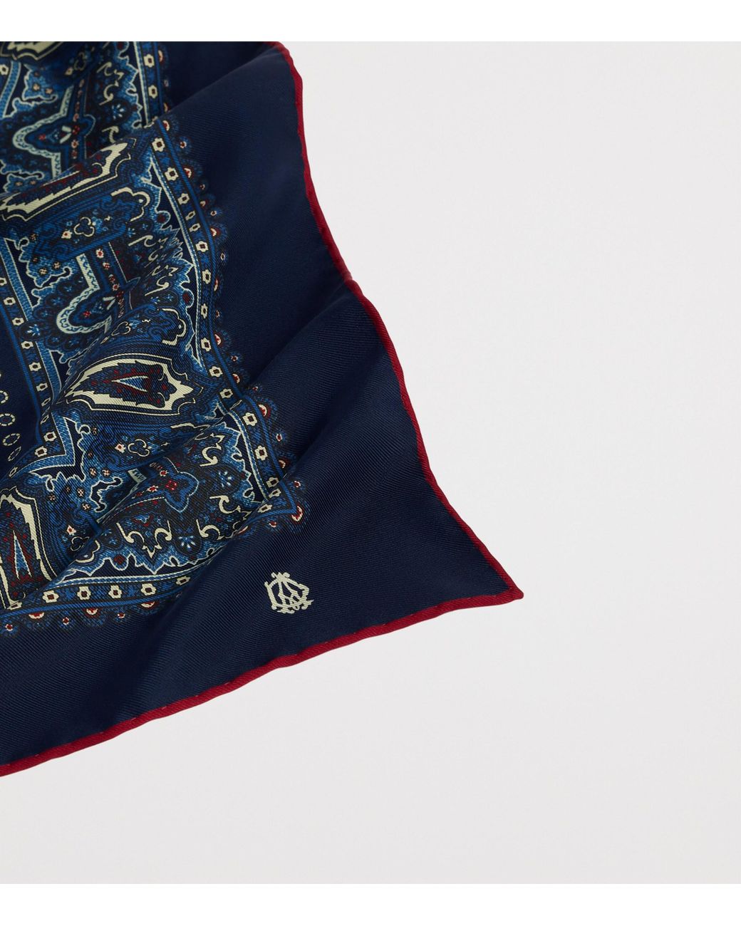 Dunhill Blue Silk Printed Neckerchief for men