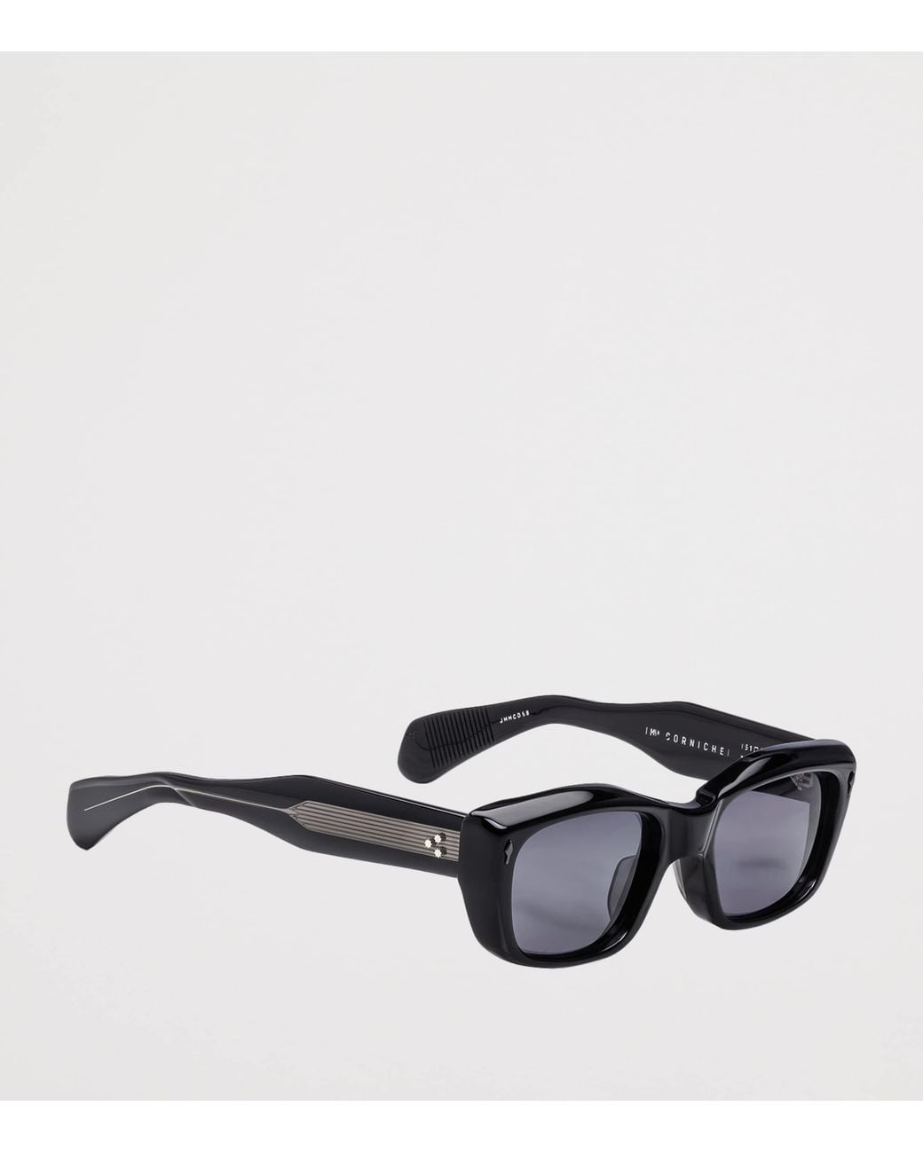 Jacques Marie Mage Black Corniche Rectangle Sunglasses