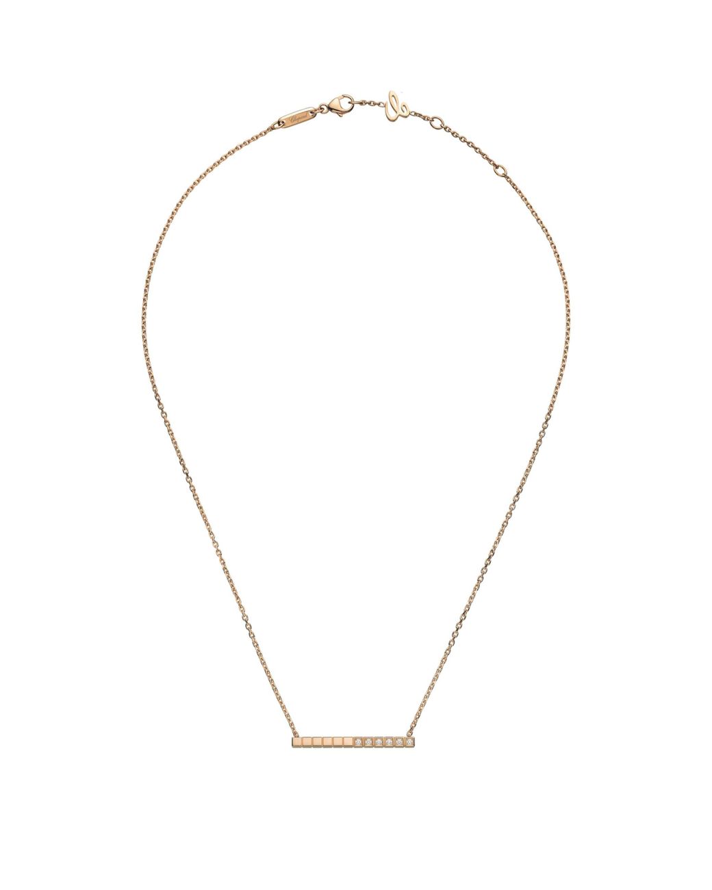 Chopard Metallic And Diamond Ice Cube Necklace