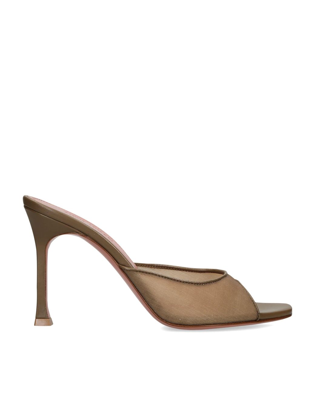 AMINA MUADDI Brown Mesh Alexa Heeled Mules 95