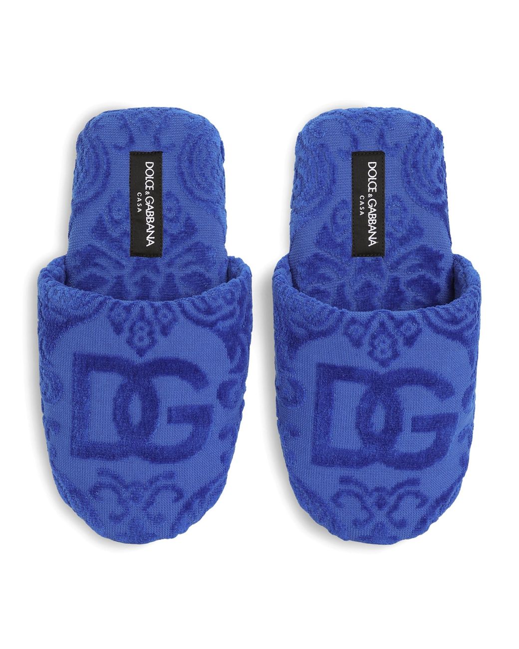 Dolce & Gabbana Blue Dg Logo Slippers for men