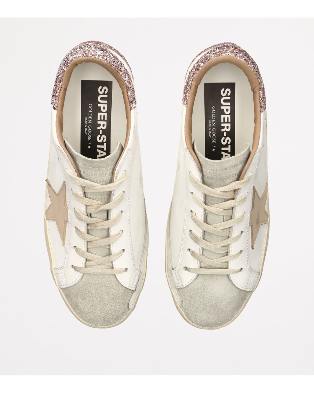 Golden Goose Deluxe Brand White Leather Super-Star Sneakers