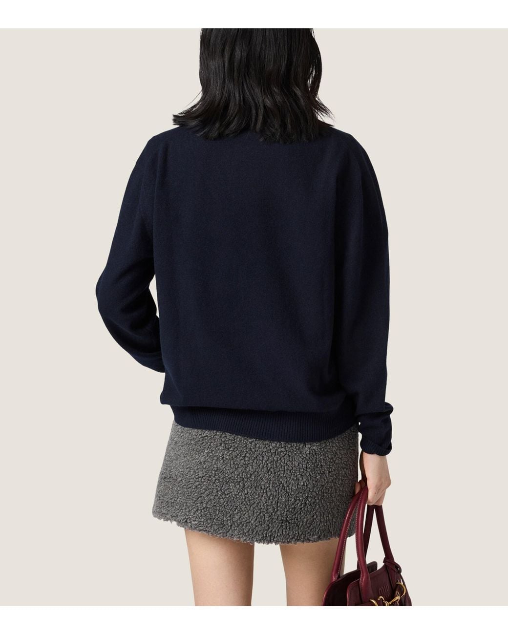 Miu Miu Black Fleece Mini Skirt