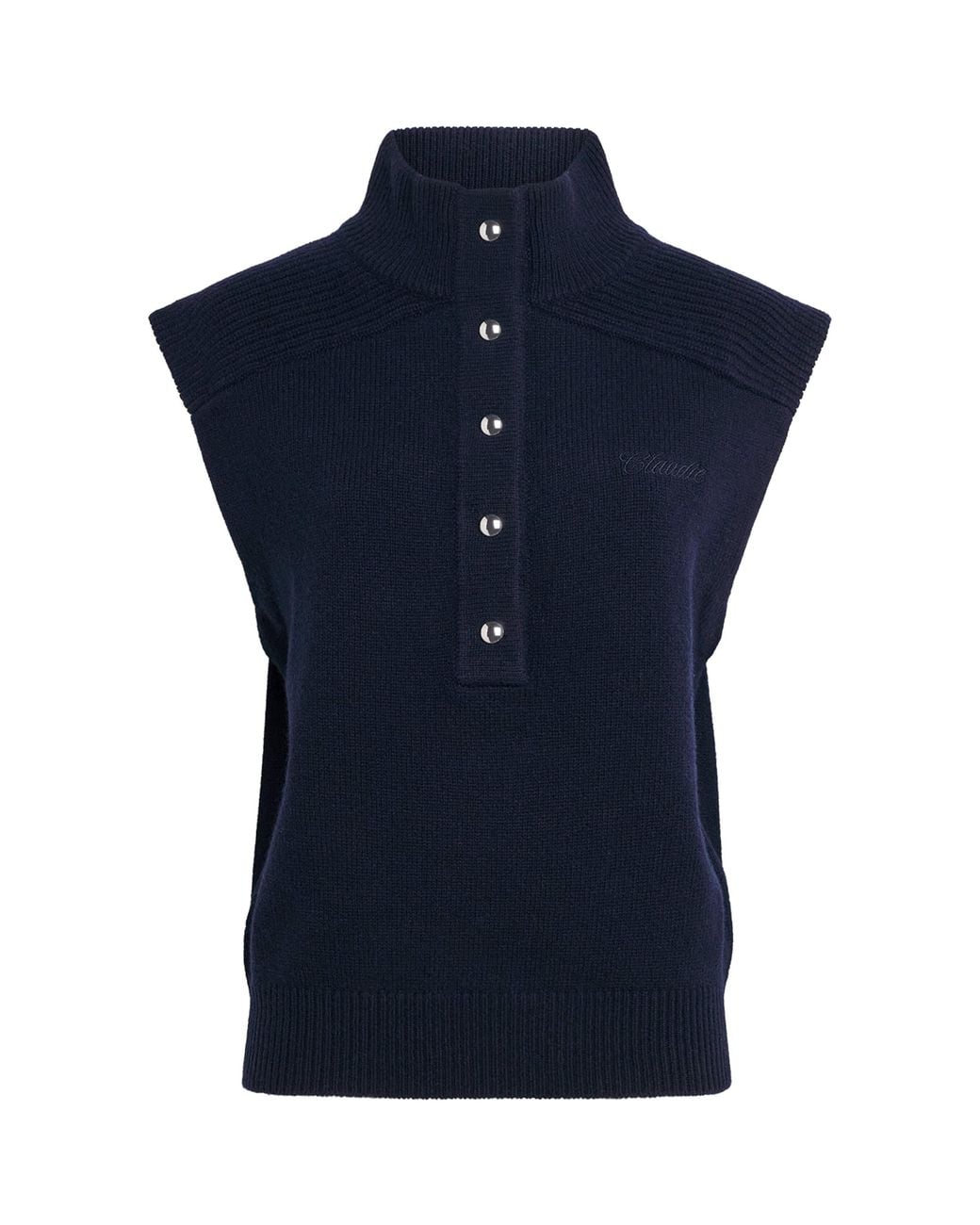 Claudie Pierlot Blue Wool Sweater Vest