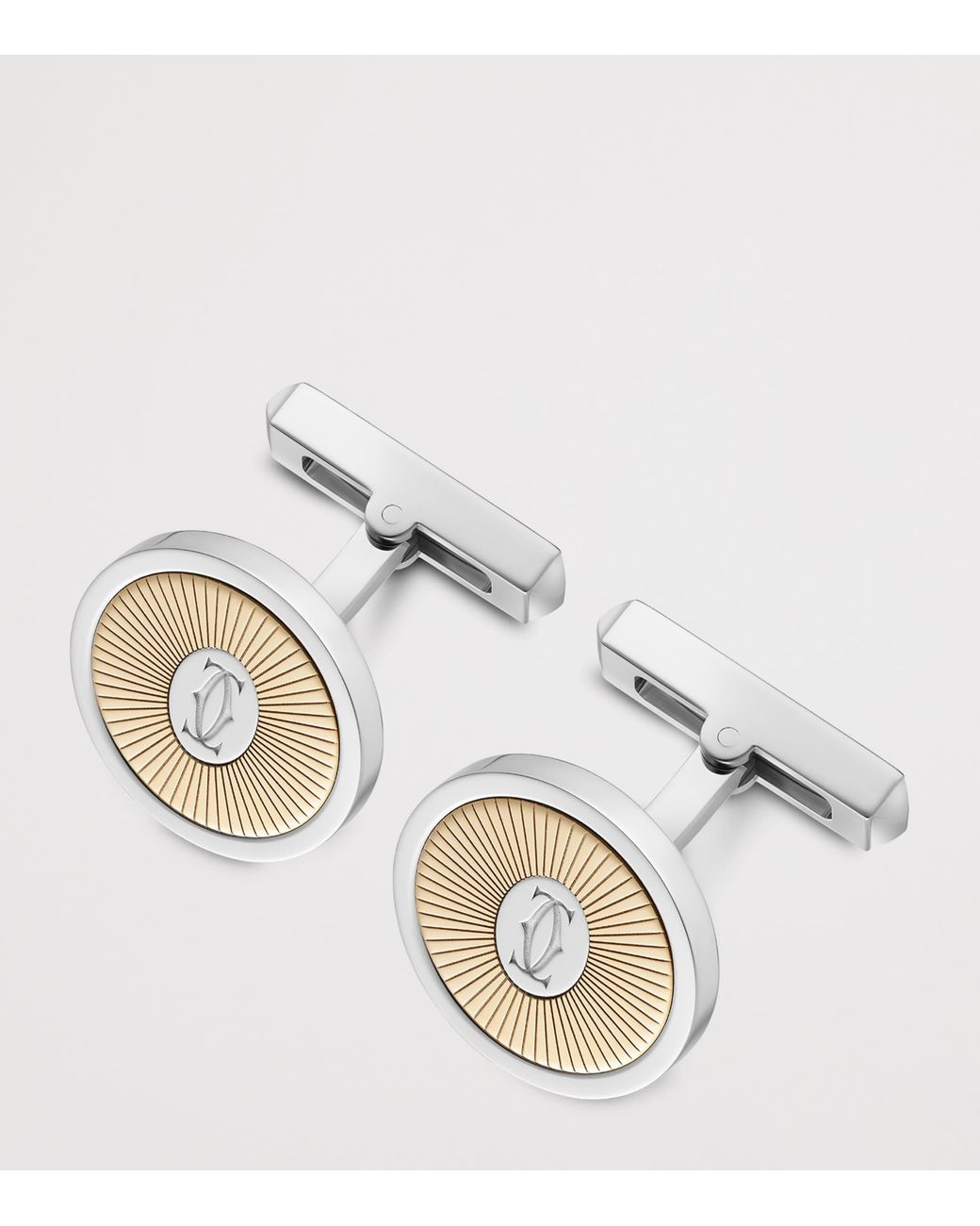 Cartier Metallic Sterling And Double C De Cufflinks for men