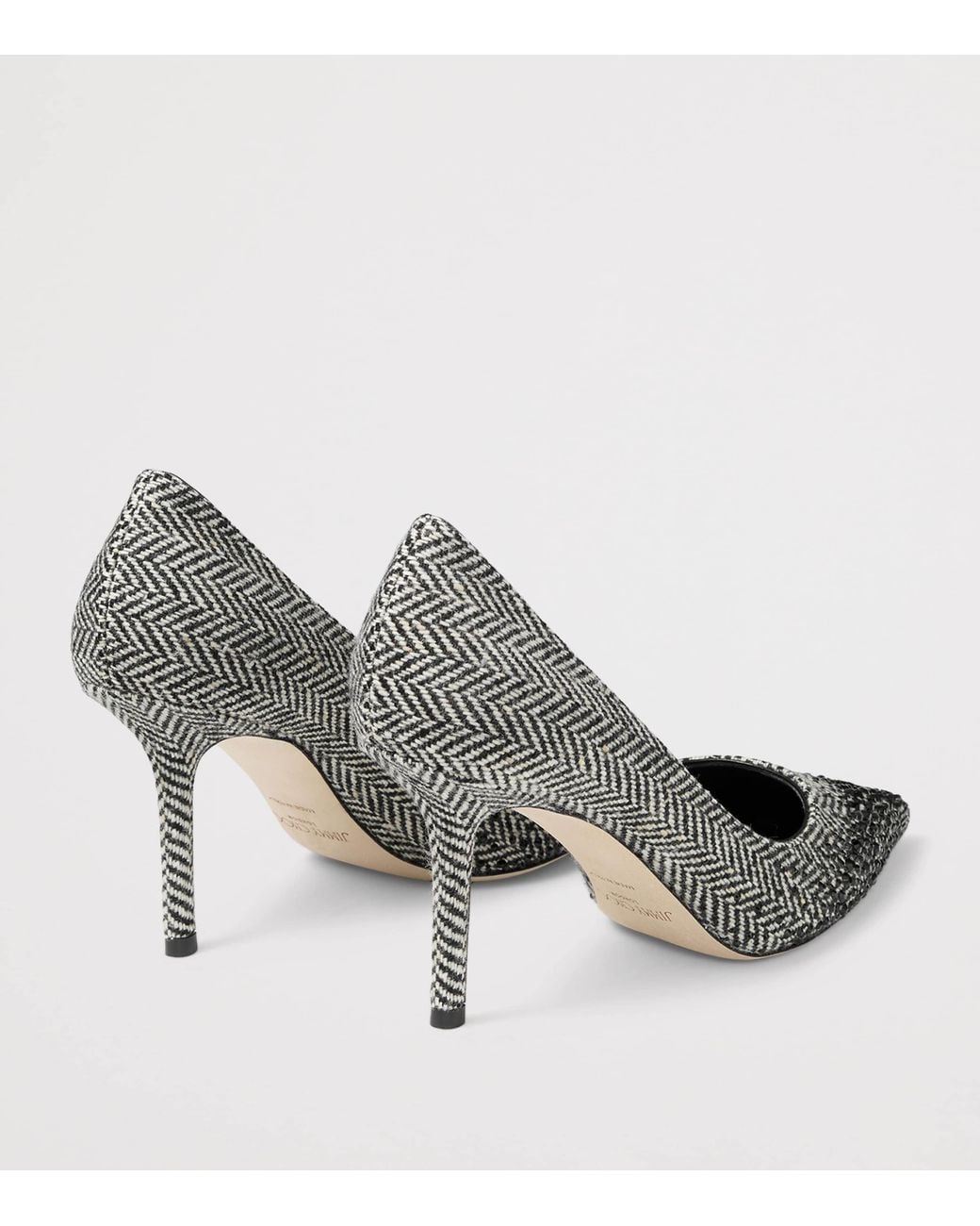 Jimmy Choo Gray Love 85 Crystal-Embellished Pumps