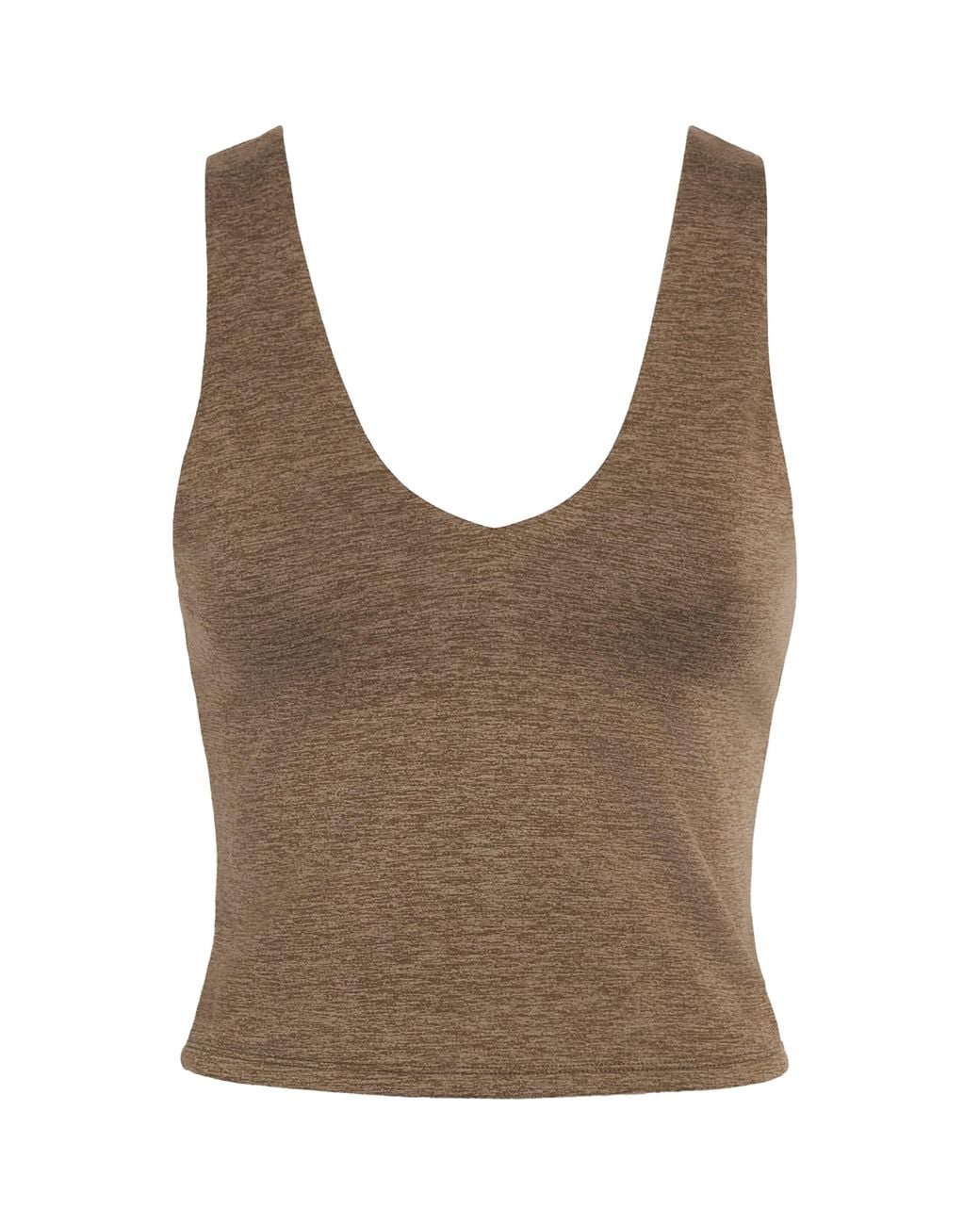 Varley Brown Cropped Ruby Tank Top