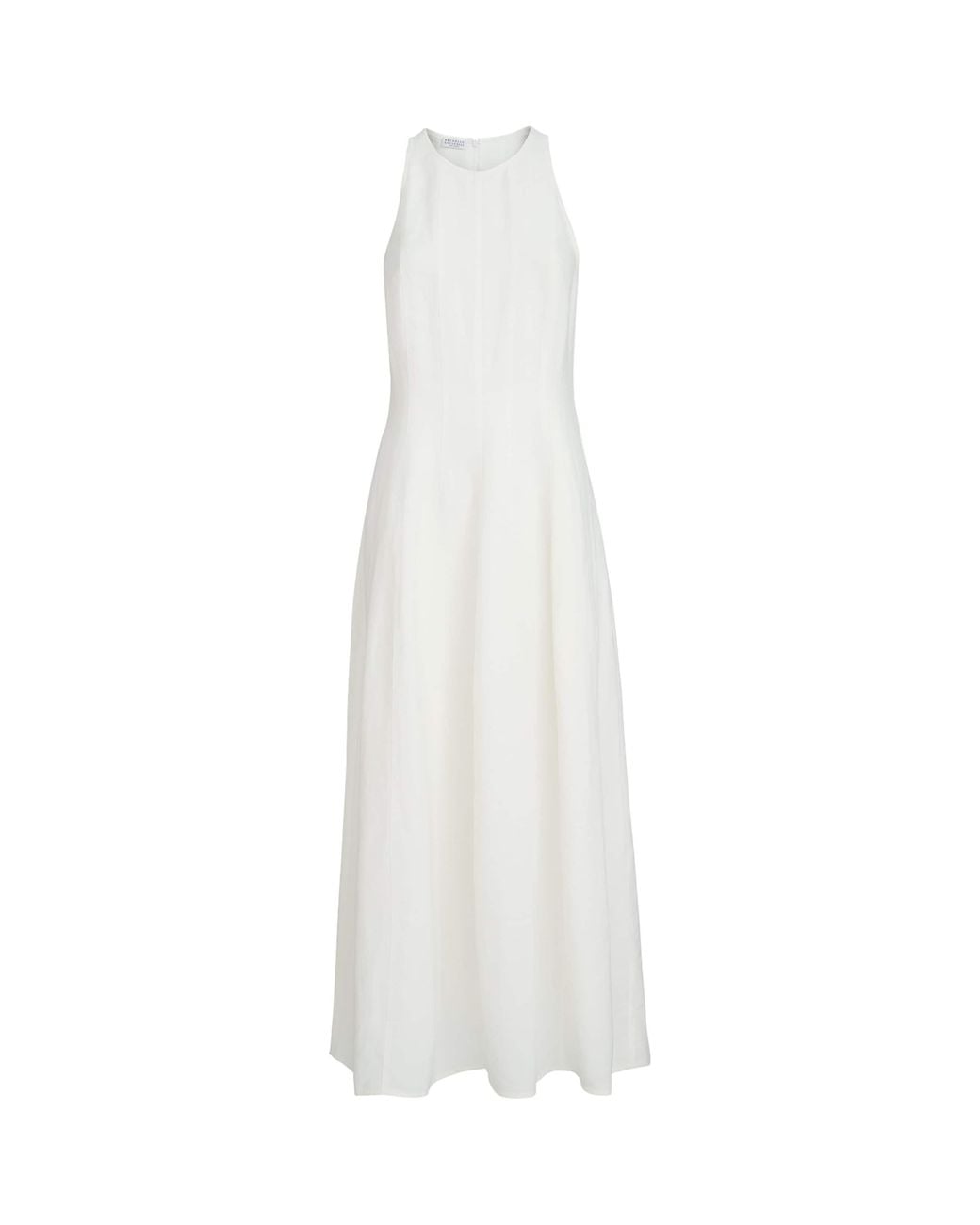 Brunello Cucinelli White Twill Maxi Dress