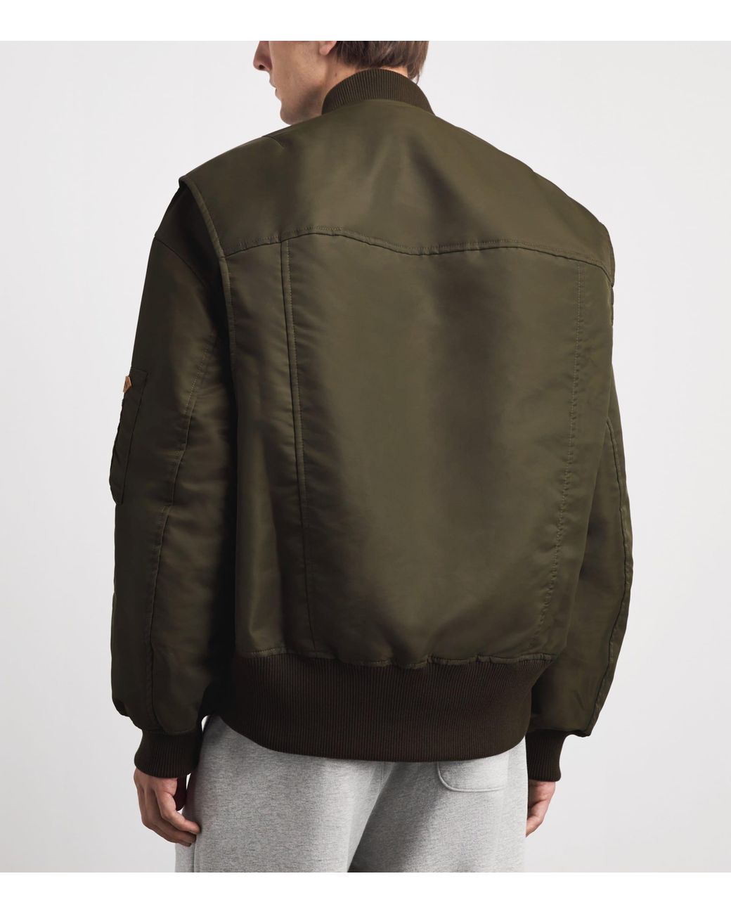 J.W. Anderson Green Oversized Tipped Hem Bomber Jacket for men