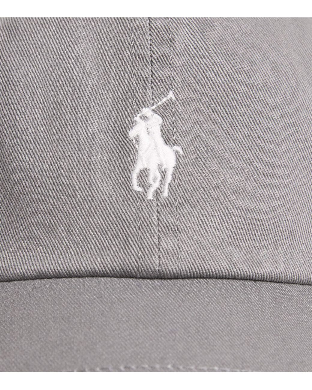 Polo Ralph Lauren Gray Cotton Logo Baseball Cap for men