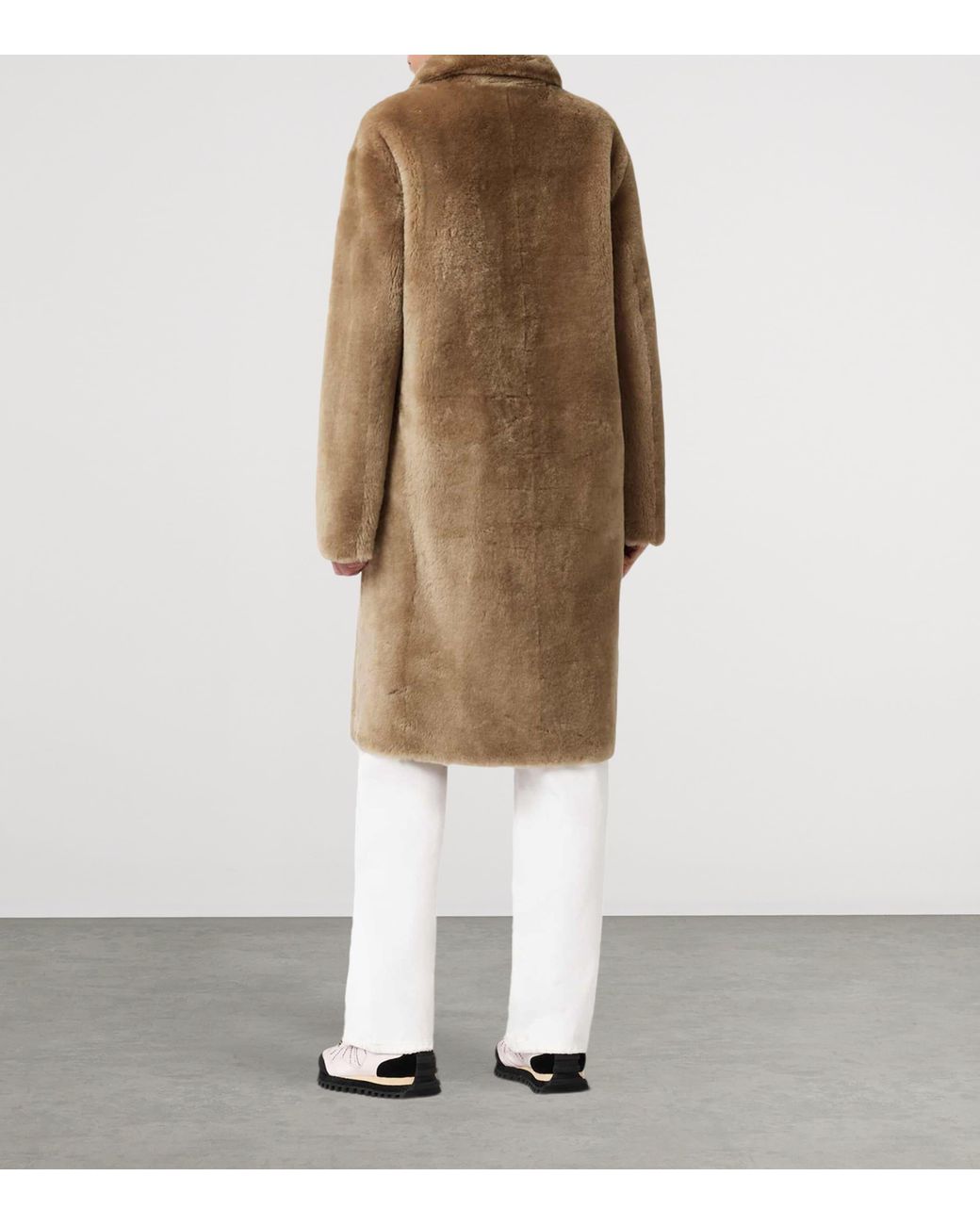AllSaints Natural Shearling Reversible Serra Coat