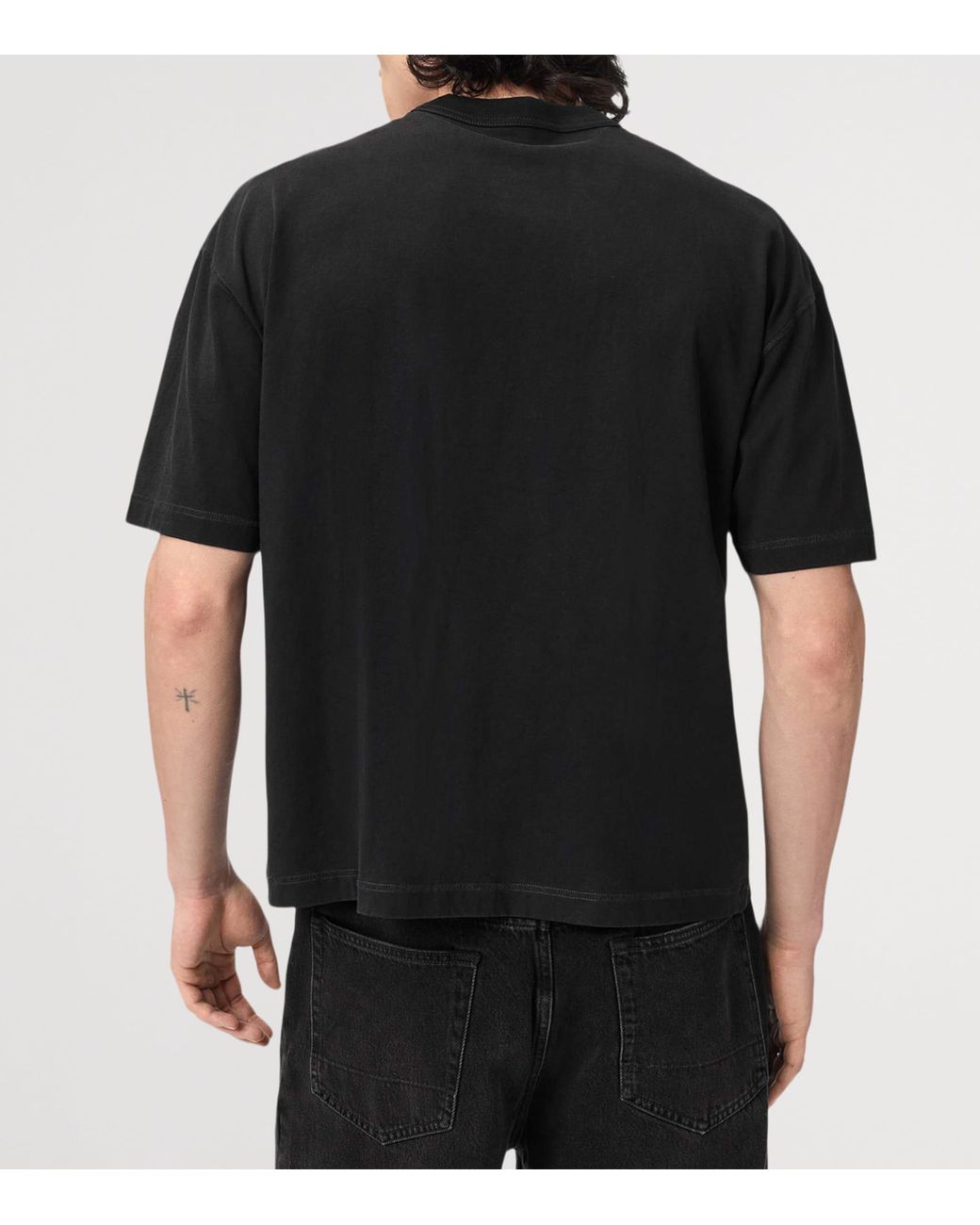 AllSaints Black Seraph Graphic T-Shirt for men