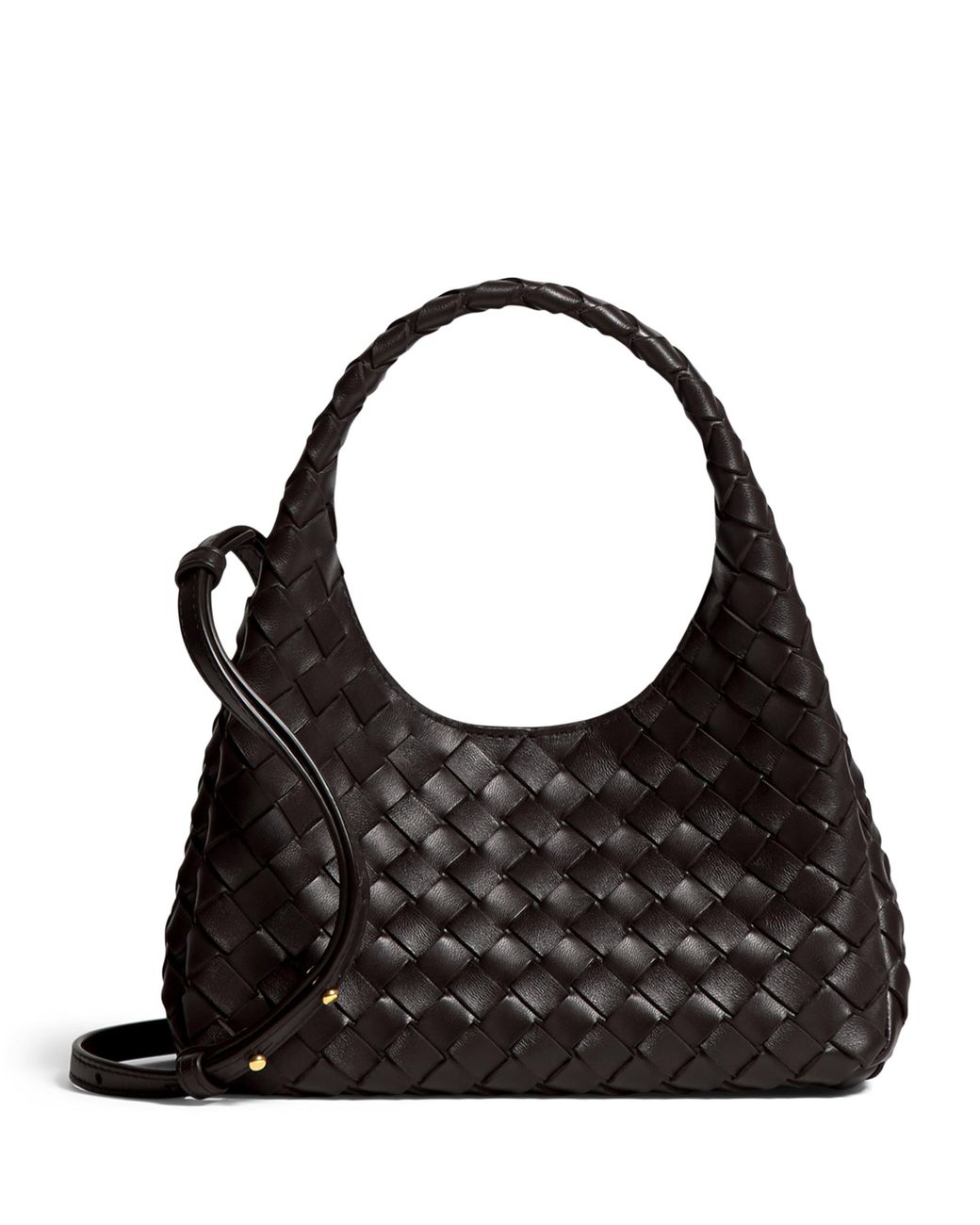 Bottega Veneta Black Baby Leather Campana Shoulder Bag