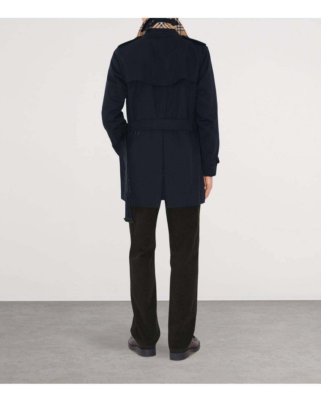 Burberry Blue Short Kensington Heritage Trench Coat for men