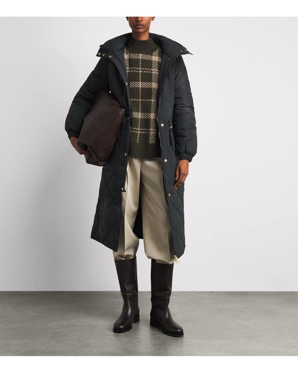 Barbour Black Alverstone Longline Puffer Jacket