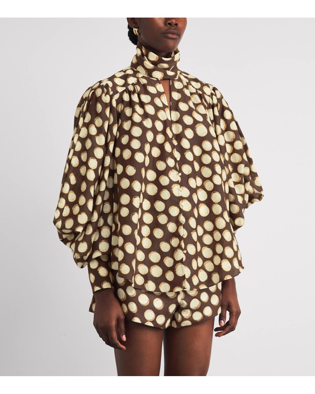 ALÉMAIS Natural Cotton-Silk Paula Blouse