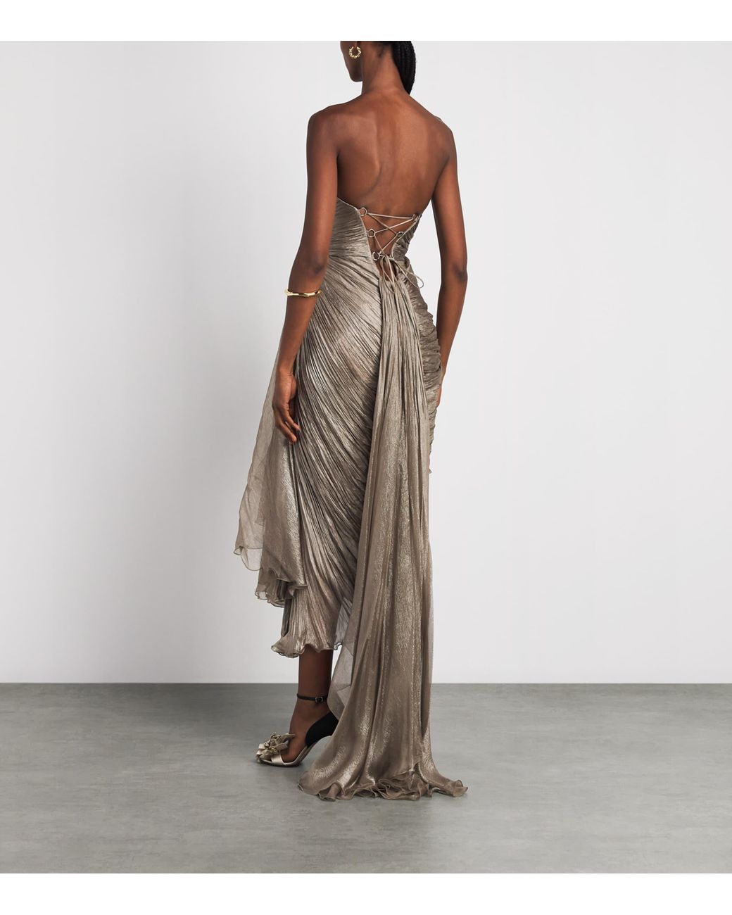 Maria Lucia Hohan Brown Silk Jolie Gown
