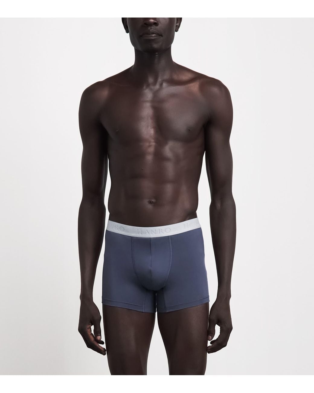 Hanro Blue Cotton-Blend Essential Trunks for men