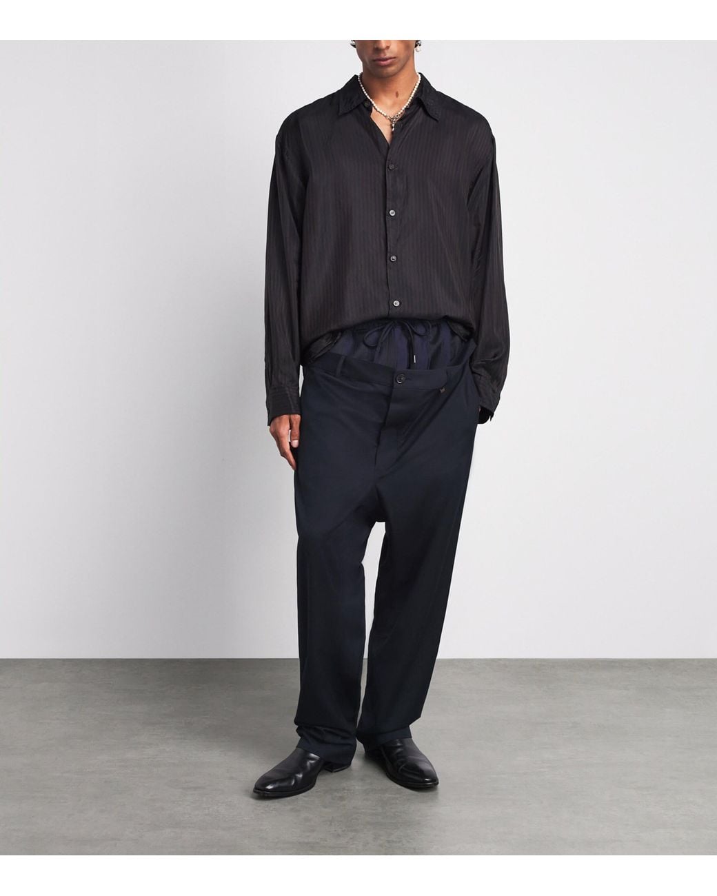 Vivienne Westwood Blue Layered-Effect Builders Trousers for men
