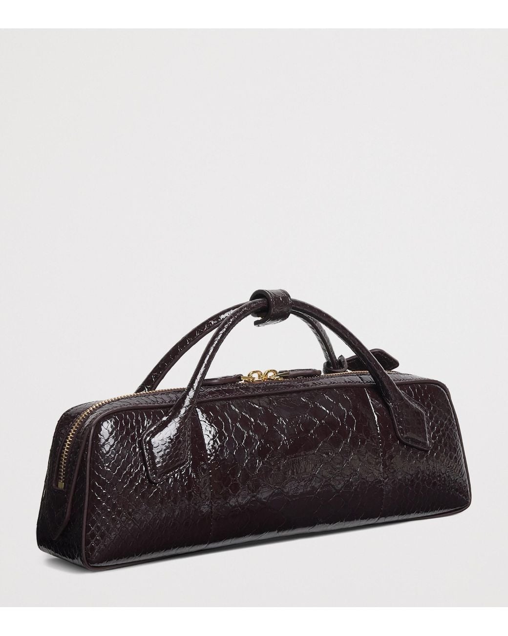 Alaïa Brown Snakeskin Le Teckel Top-Handle Bag