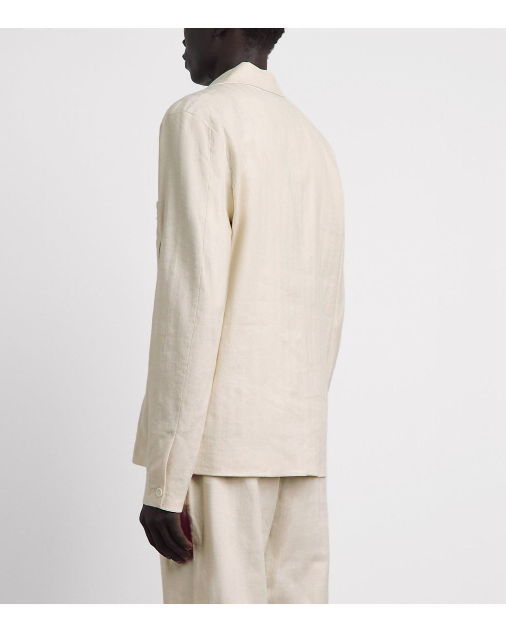 PAIGE White Herringbone Latigo Shirt for men