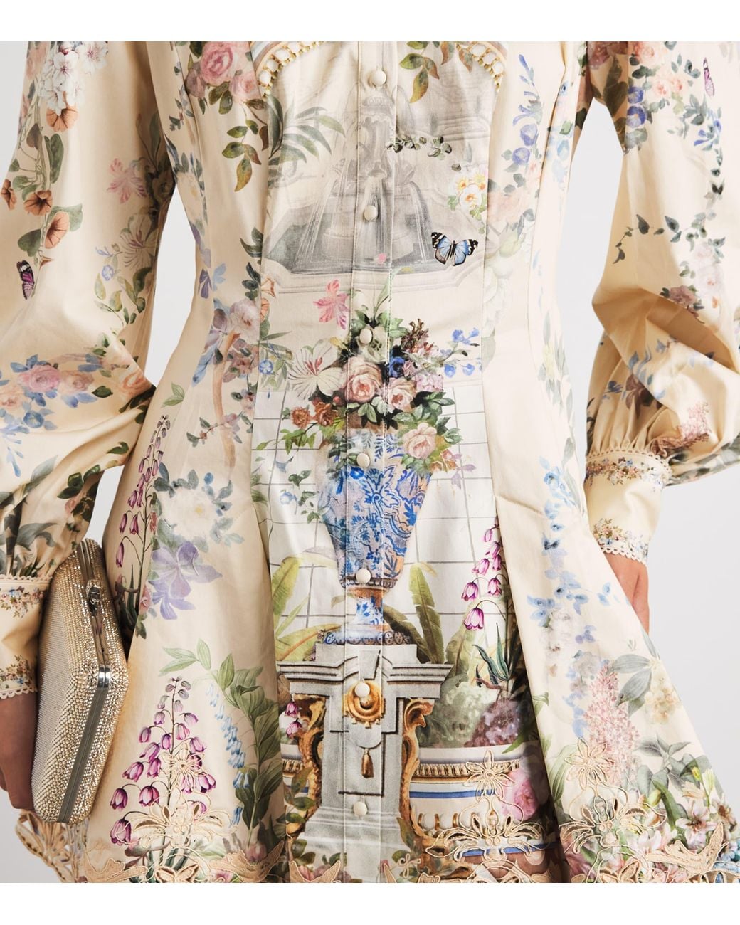 Camilla Natural Stretch-Cotton Midsummer Masterpiece Mini Shirt Dress