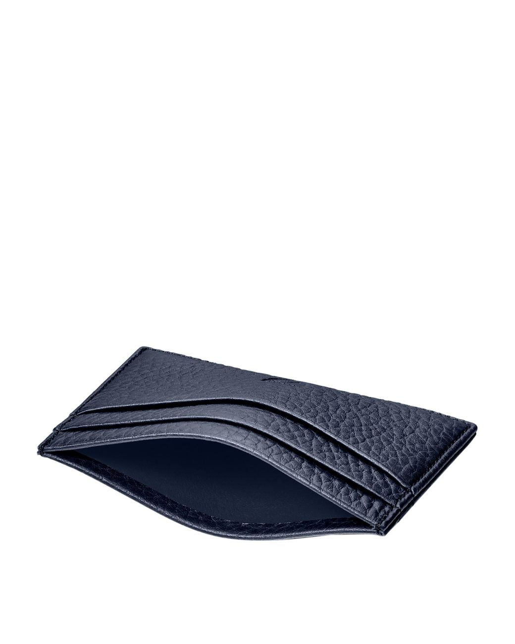 Aspinal Blue Leather Logo Card Holder