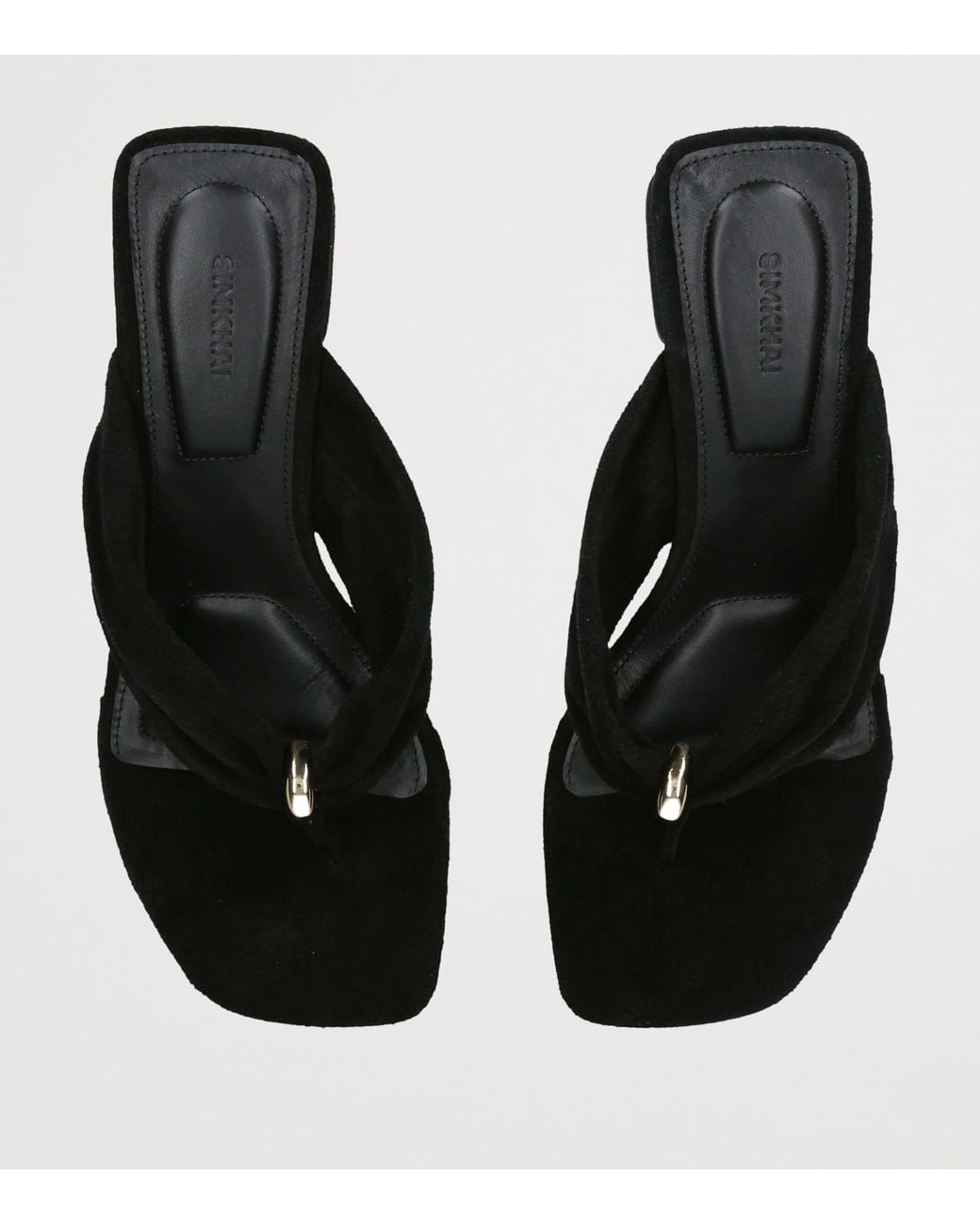 Jonathan Simkhai Black Suede Stella Heeled Mules 50