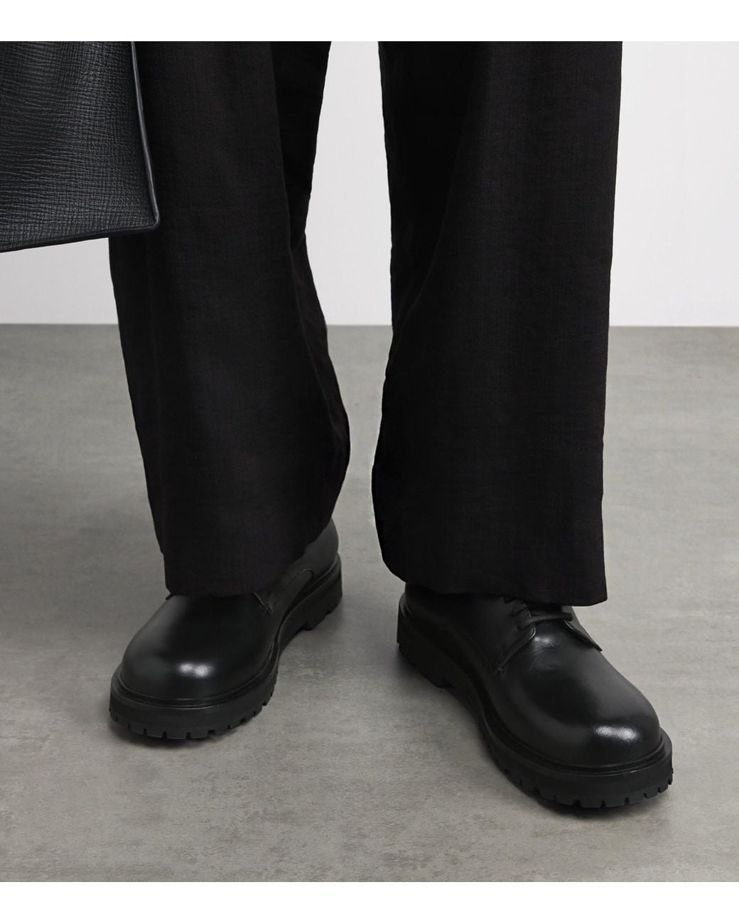 Studio Nicholson Black Leather Jackson Derby Shoes for men