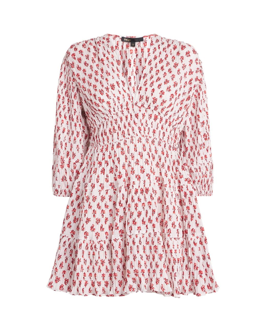 Maje Pink Floral Print Mini Dress