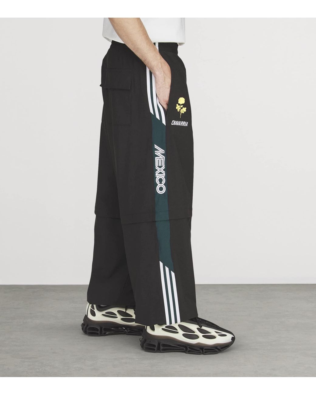 Willy Chavarria Black X Adidas Originals Anthem Oversized Sweatpants for men