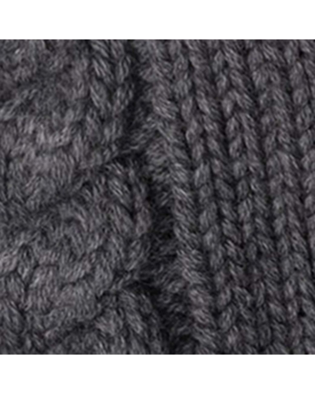 Prada Gray Virgin Wool Triangle Beanie