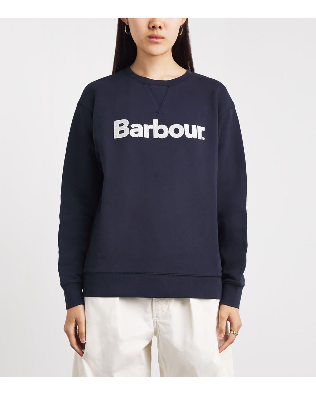 Barbour Blue Cotton Hartland Sweatshirt