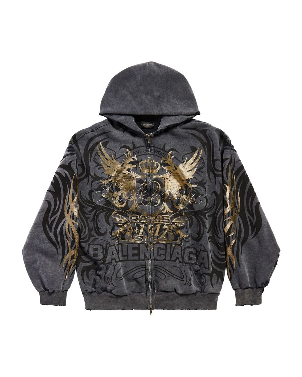 BALENCIAGA TACKYGOLD ジップアップ HOODIE 最終値下げ Balenciaga Tacky Zip Hoodie – www.Lukes.store