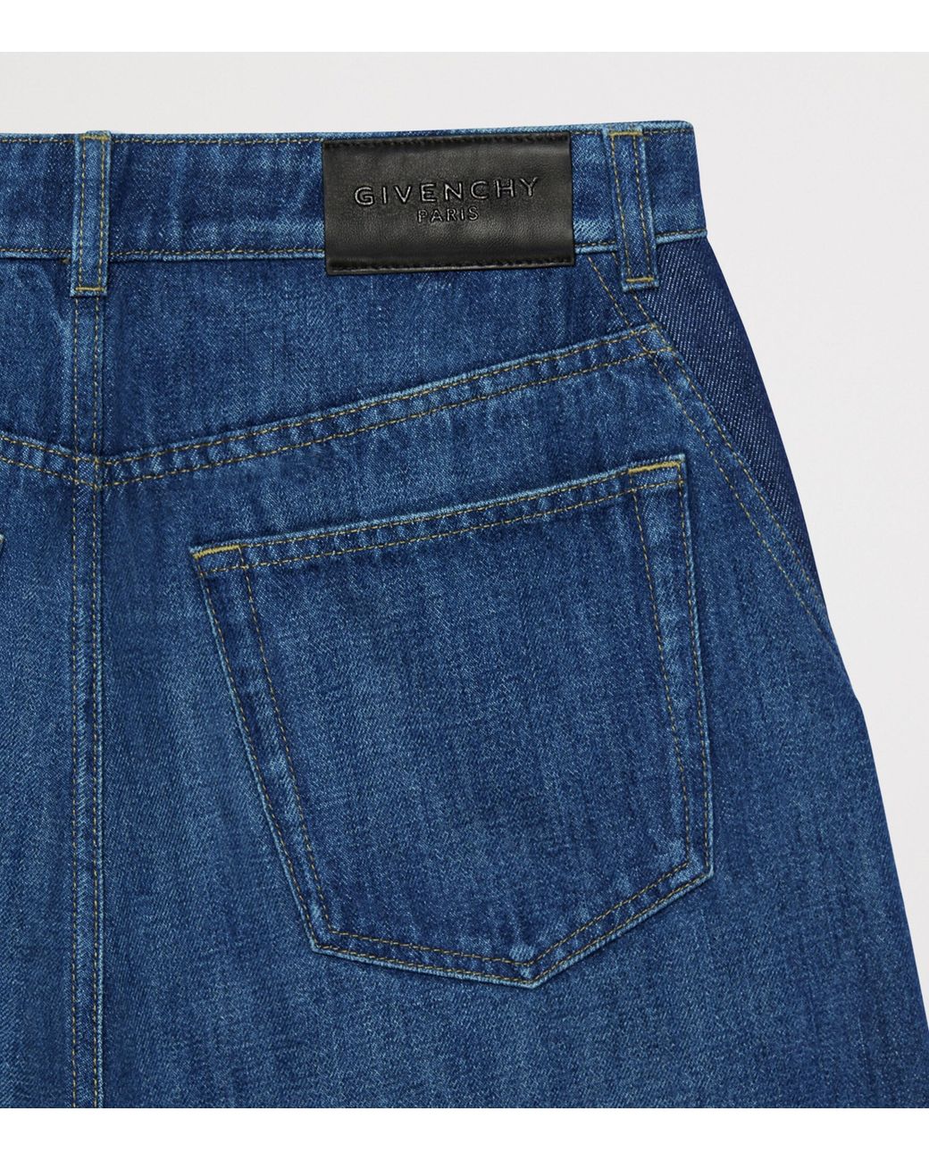 Givenchy Blue Two-Tone Cocoon Wide-Leg Jeans