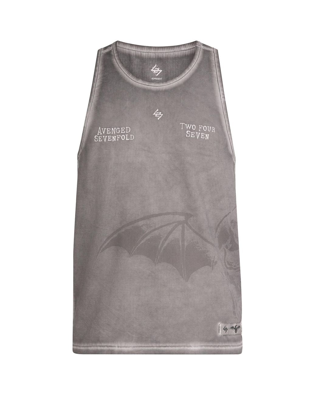 REPRESENT 247 Gray X Avenged Sevenfold Graphic Tank Top for men