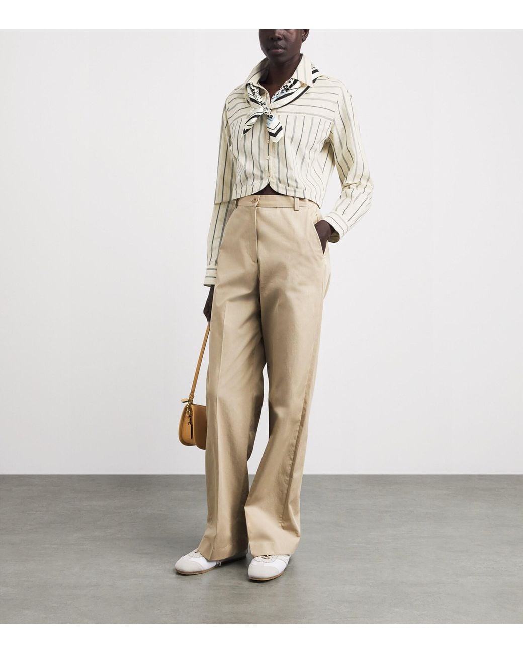 Claudie Pierlot White Cotton Poplin Stripe Shirt