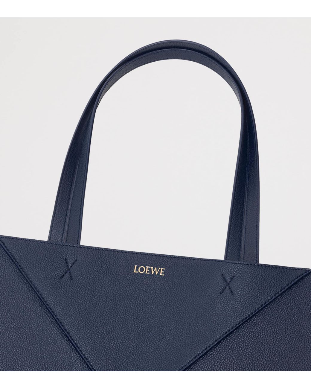 Loewe Blue Medium Leather Puzzle Fold Tote Bag