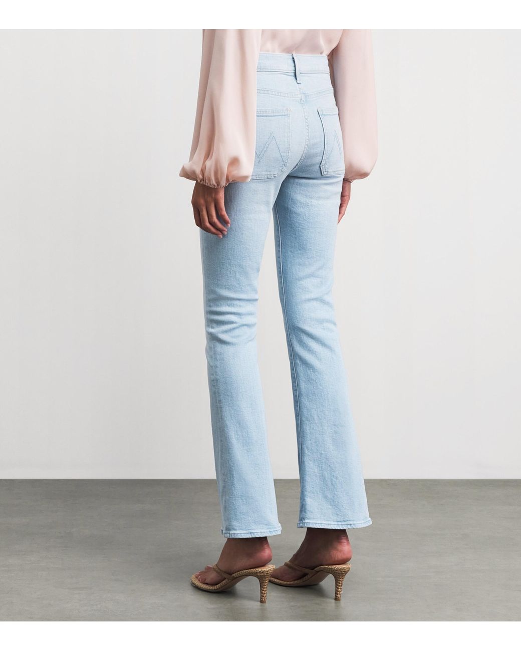 Mother Blue The Patch Pocket Weekender Flared Jeans