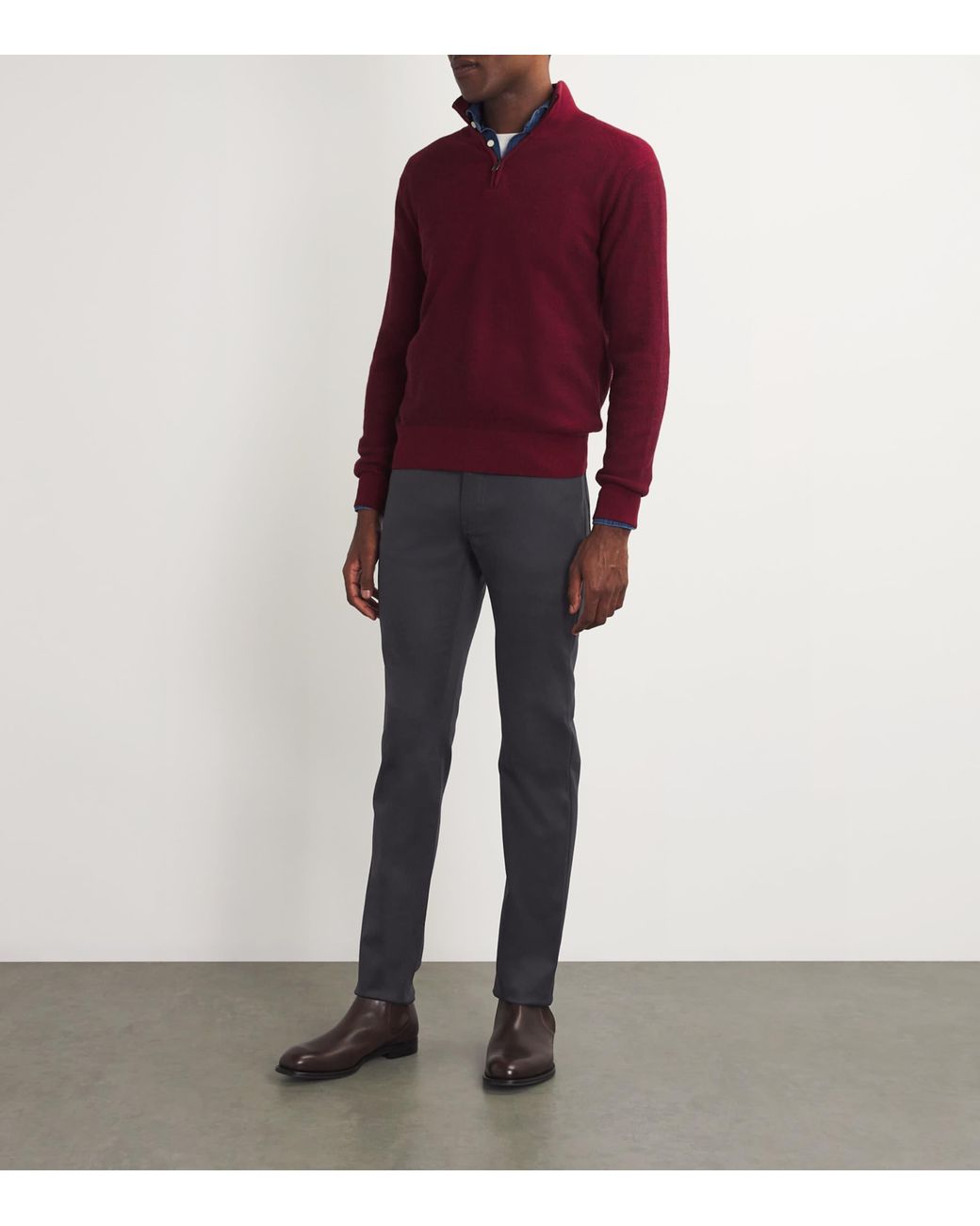 Brioni Blue Stretch-Cotton Straight Chamonix Jeans for men