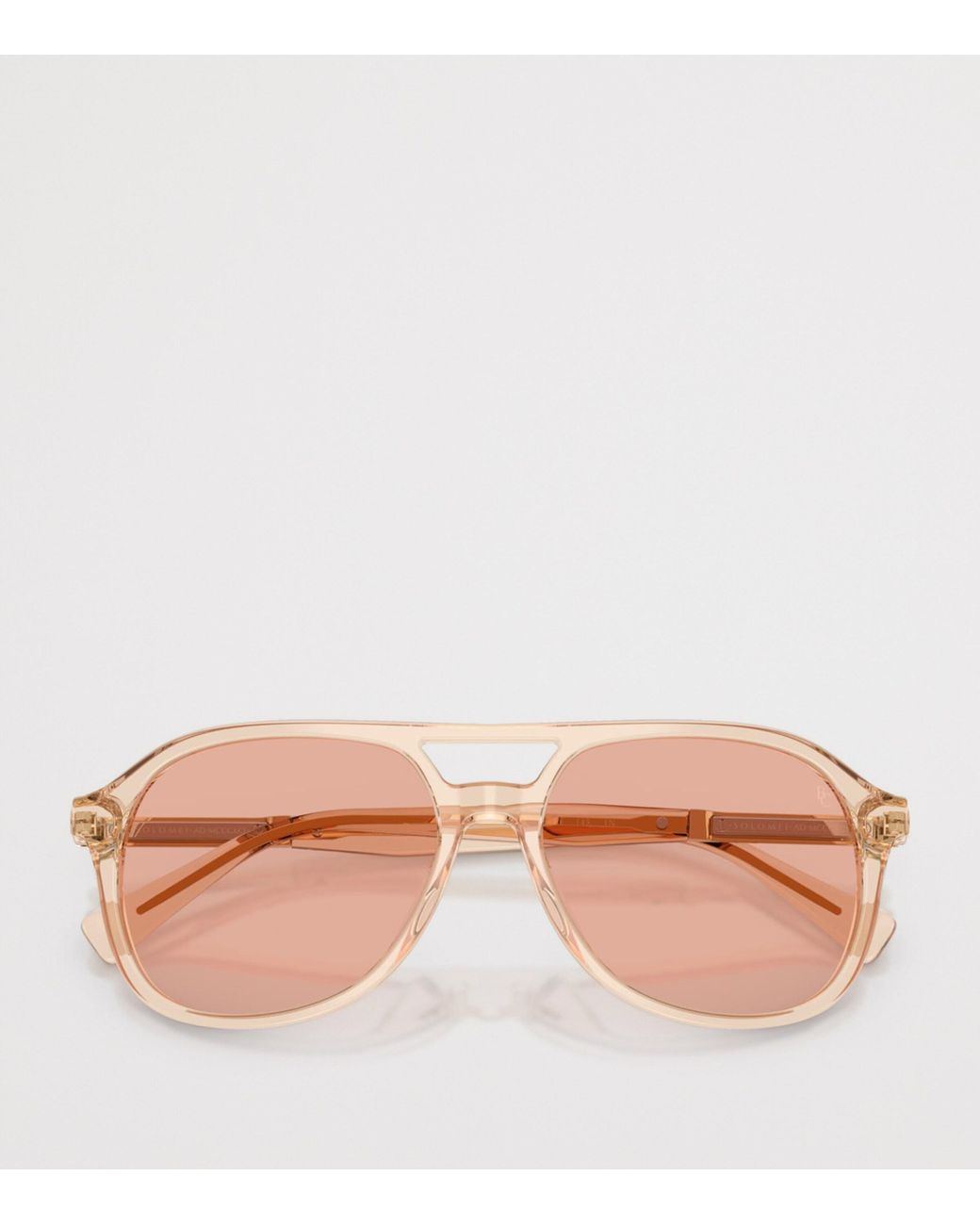 Brunello Cucinelli Pink Acetate Aviator Sunglasses for men